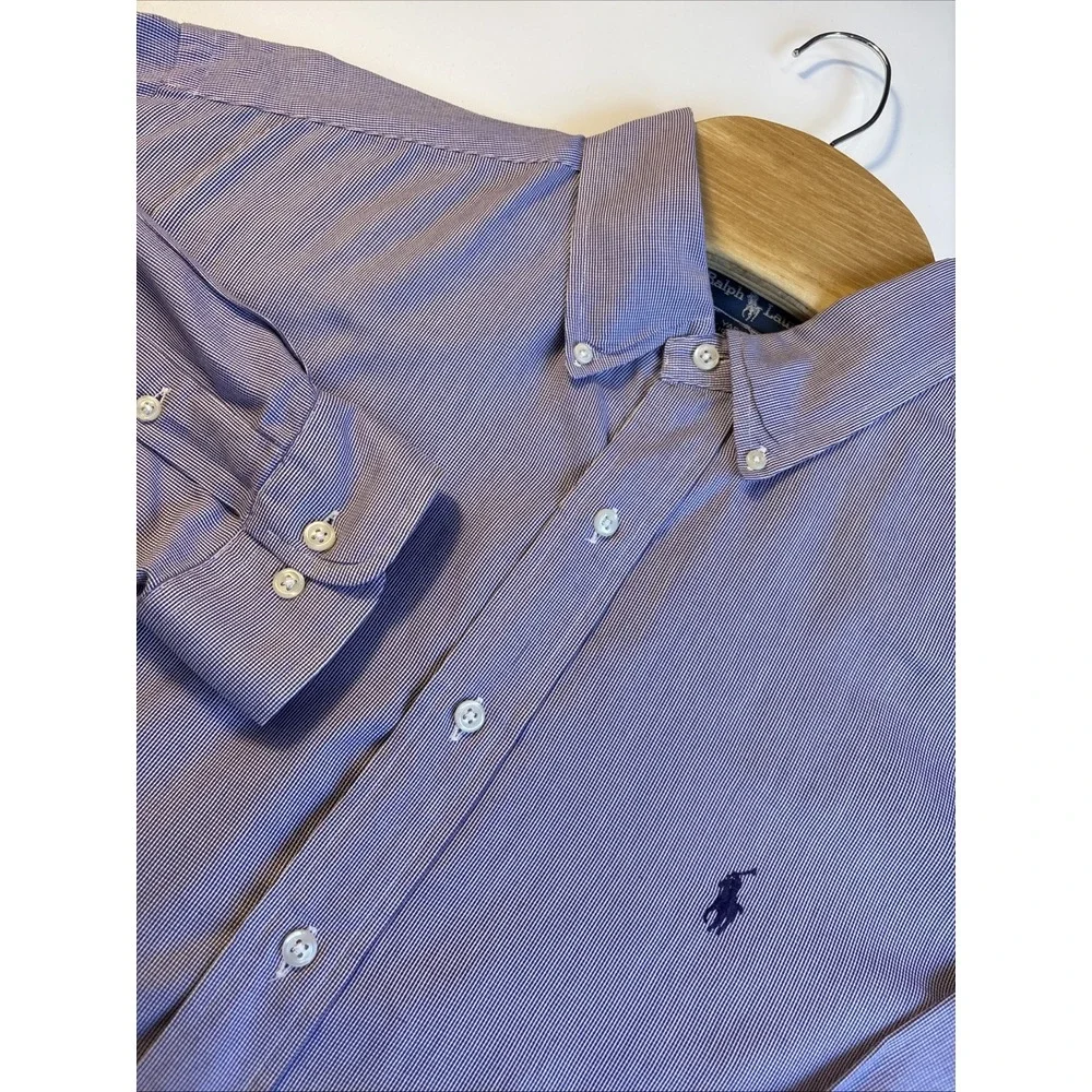 Polo Ralph‎ Lauren Micro checked Pattern Yarmouth Men's 16 34/35 Button Down